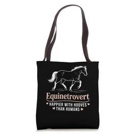 Horse Riding Equestrian Horseback Rider Equinetrovert Tote Bag