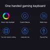 Goshyda One Handed RGB Gaming Keyboard, Professional Ergonomic USB Wired