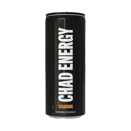 Chad Energy | GIGATANG Flavor | Carbonated Energy Drink | Zero Sugar | 12 oz | 6-pack