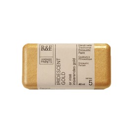 R&F Handmade Paints 1085 Encaustic Paint 40ml, Iridescent Gold