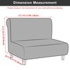 TIANSHU Sofa Cover, 2 Seats, Armless, Chair Cover, Solid, Vertical