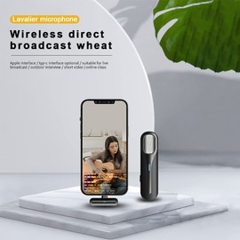 PWAY Wireless Lavalier Microphone, 2,4GHz Plug-and-Play, Unterstützt Originalton, Rauschunterdrückung, KTV, Aufnahme mit DREI Audiomodi(Keine Bluetooth erforderlich)