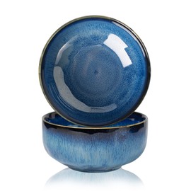 KYBSCZ Serving Bowls - 22 Ounce Bowls Set - Ceramic Bowl Set of 2-5.75 inch Salad Bowls - Soup Bowls - Cereal Bowls for Kitchen