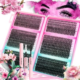 Kit De Extensiones De Pestanas 740pcs C/ Pegamento 30d40d50d