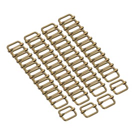 sourcing map 50Pcs Slide Buckle 4/5" Tri-Glide Slides Adjuster Strap Slider, Bronze
