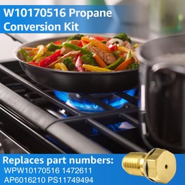 5PCS Orifices W10170516 Gas Range LP Conversion Kit, Replaces for Whirlpool ART318FFDW, WFG540H0ES, WFG550S0HZ, MGR6600FZ,KFGG500ESS