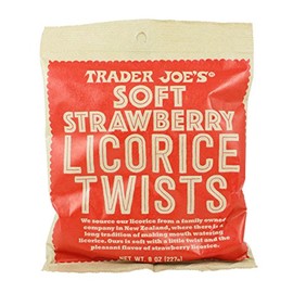 Trader Joe's Soft Licorice Twists 8oz (Strawberry Licorice, 1 Pack)