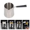 Coffee Milk Frothing Pitcher Cup 304 Stainless Steel Long Handle