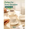 Sweese Porcelain Espresso Cups Set, 4 oz Stackable Cups with