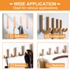 QMAHA Pack of 4 Wooden Coat Hooks, Modern Coat Hooks,
