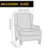 Granbest Premium Water Repellent Wingback Chair Cover 2-Piece High Stretch