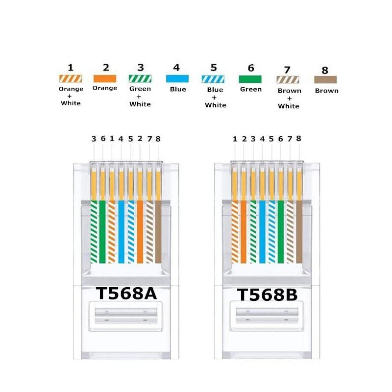 W-NECTOUN Cat6 Pass Through RJ45 Connectors,100-PACK Cat 6 Ends/Cat6 Connector/Cat6