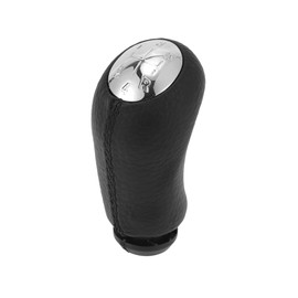 TUCKBOLD 5 Speed Manual Gear Shift Knob for Renault Clio III No.8200079112 | Gearbox Stick Shifter Lever Knob Black Chrome Silver Tone Plastic Faux Leather 1Pc
