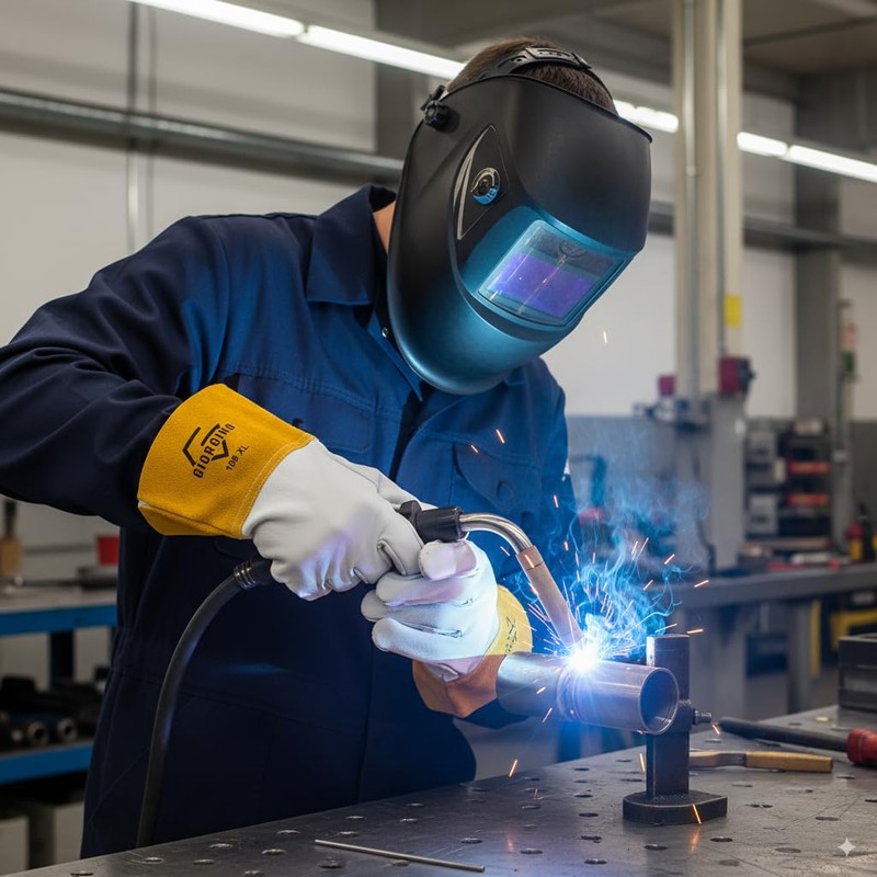 Giorgino Premium TIG Welding Gloves with FREE Assorted Welding Cap