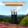 YAQAERIO 6 InchRound Chimney Cap – 304 Stainless Steel Vent