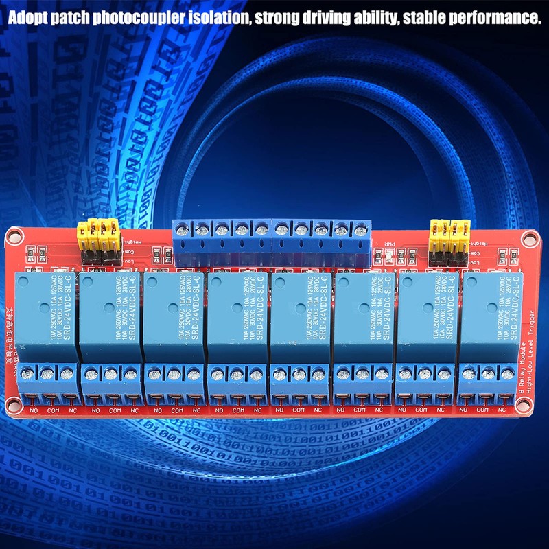 VIFERR 8 Channel Relay Module, 24 V Optocoupler Relay Module