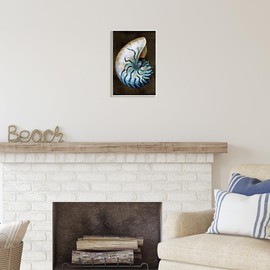 Stupell Industries Dark Nautilus Shell Wall Plaque Art by Caroline Kelly