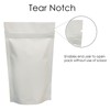 RIGHTPAK White Matt Stand Up Pouches 25 Pieces 8cm x