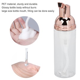 Pack of 10 50 ml Empty Bottle Travel Soap Bottle, Reusable Large Calibre Foam Soap Dispenser Bottle, Portable Press Type Travel Foam Dispenser, Transparent Design