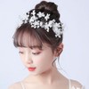 Bufenia Princess Flower Crystal Headdress Wedding Babies Breath Headband Silver
