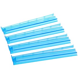 GUSTARIA Mahjong All-in-One Tile Rack & Pusher, Blue, Clear Acrylic Mahjong Rack and Pusher Combo, Modern American Mahjong Tile Racks, Set of 4