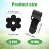 lasuroa 10pcs Garden Flag Clips & Stoppers, Plastic Windproof Stand