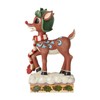 Jim Shore Rudolph Traditions Rudolph in Aviator Hat and Scarf