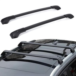 ZXMOTO Roof Rail Rack Cross Bars Crossbars Fits for Volkswagen VW Tiguan 2018 2019 2020 2021 2022 2023 2024 Heavy Duty Aluminum for Roof Cargo Box,Ski,Kayak,Bike,Cargo Carrie