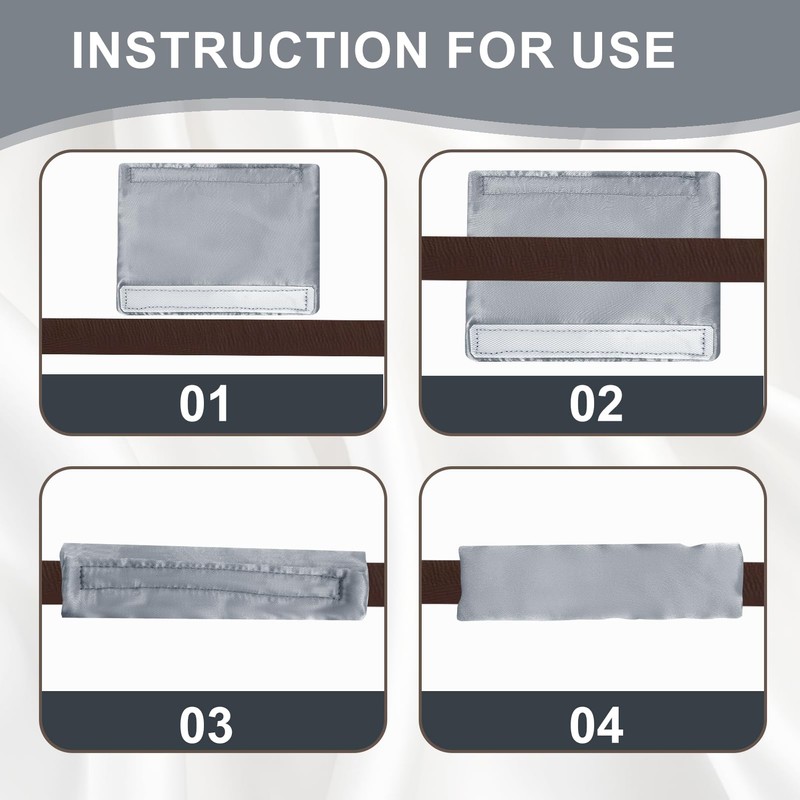 4-Packs Satin Mask Strap Covers, Universal and Reusable Comfort Pads,