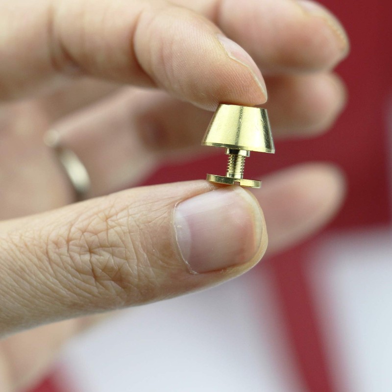 Handbag Purse Feet, Metal Brass Studs Screw-Back Feet for Purses,Totes