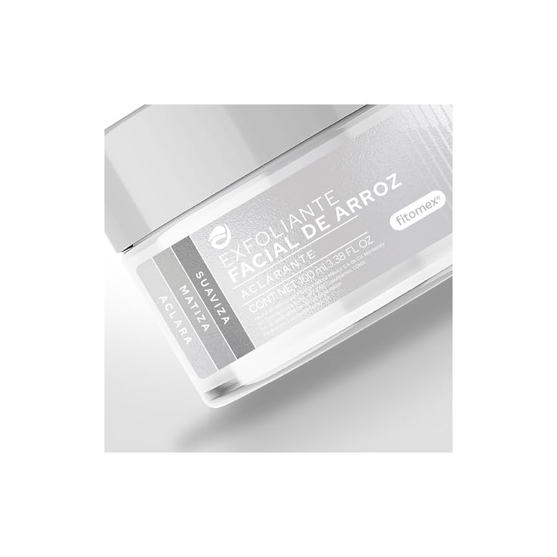 Exfoliante Facial de Arroz Aclarante, Natural, 100 ml