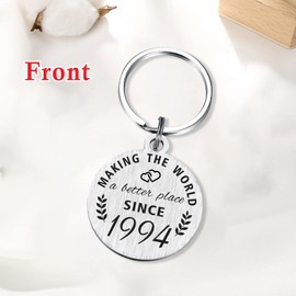 ABNTY 30th Birthday Gifts for Women Men, 30 Year Old Birthday Keychain, Born in 1994 Gifts, 1994 Birthday Decorations