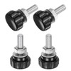 uxcell 4 Set M8 x 25mm Male Thread Knurled Knobs