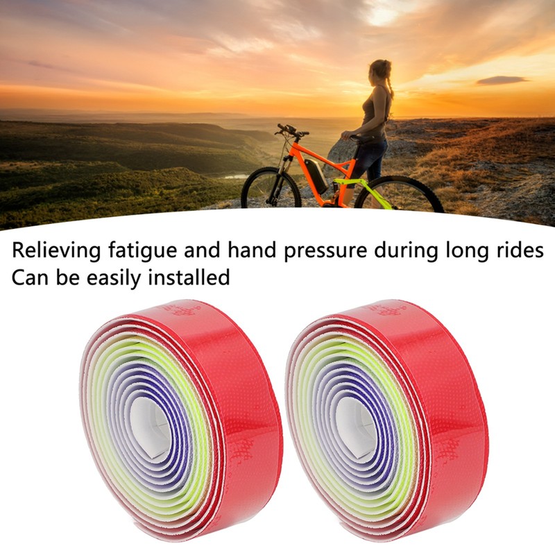 2PCS Bike Handlebar Wrap Straps High Elastic PU and EVA