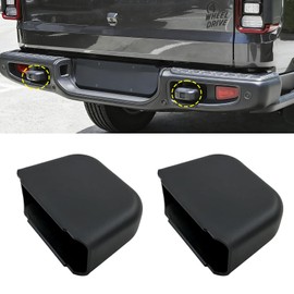 2 Pack Rear Bumper Tow Hook Covers, Tow Rear Trailer Hitch Receiver Cover, Towing Hitch Protector Cover Trim for 2021-2025 Gladiator JT Exterior Accessories