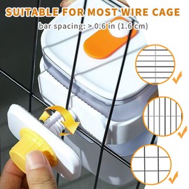 24oz Rabbit Water Dispenser No Drip for Cage, Hanging Automatic Guinea Pig Water Bottle Large Small Aniaml Cage Accessories for Ferret Guinea Pig Rat Rabbit (White)