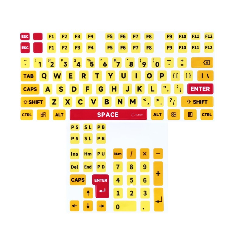 Large Print Computer Keyboard Sticker, High Contrast Keyboard Sticker with