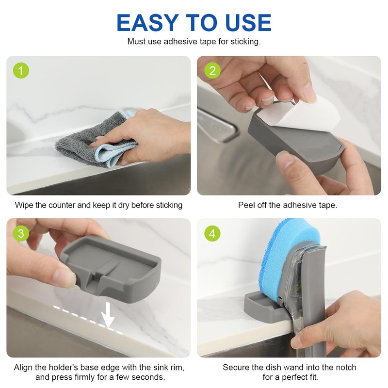LANMU Dish Wand Holder Compatible with Scotch-Brite Dishwand Only, Silicone