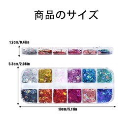 Nail Hologram Letter 12 Colors Nail Sequins English Alphabet Colorful Ultra Thin Glitter Flakes Nail Glitter Glitter Face Body Gel Nail Resin Handmade Nail Art Decor Parts Craft DIY Storage Case