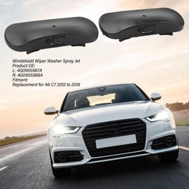 Pair Windshield Washer Nozzles for C7 2012-2018, Heated Windscreen Wiper Spray Jet with OE Number 4G0955987A, 4G0955988A