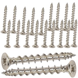 Door Hinge Screws, Pack of Multiple Pieces (Chrome, M4.5 x 40mm)