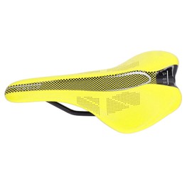 Mountain Bike Saddle, Comfortable Ventilated Mountain Bike Seat for Road Bikes (Yellow)