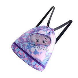 Sarini Drawstring Bag Swimming Bag,Waterproof Swim Bag Girl's Swimming Bag,Dry-Wet Separation Beach Backpack with Zippered Pocket,Shoe Compartment Sports Gym Beach Bag