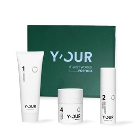 Y'OUR Non-Toxic, Pregnancy-Safe Skincare Set – 3-Step System with Cleanser, Day Cream & Night Cream – Soothing & Rejuvenating – Gentle and Non-Comedogenic Formula.