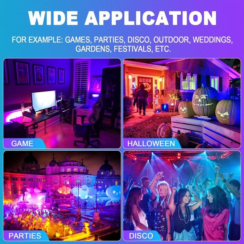 RIGIDON 2 x 30 W RGB LED Spotlight App Control,