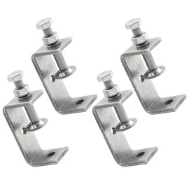 laffoonparts 4Pcs 304 Stainless Steel C Clamp, C Type Tiger Clamp with Screws for Woodworking (Jaw Opening: 45mm) (65MM)