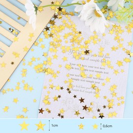 ENLACE Star Confetti Gold Table Decoration, Pack of 4000 Confetti Golden Wedding, Glitter Confetti Birthday Decoration, Sequins Birthday Table Decoration, Confetti Confetti Decoration Christmas