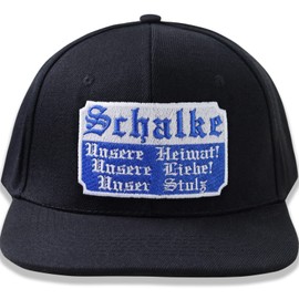 EXPRESS-STICKEREI Funny Cap with Saying Schalke: Unsere Heimat, Unsere Liebe, Unsere Stolz Urban Baseball Cap - Baseball Cap - Snapback Cap with Closure - One Size, black