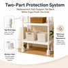 Replacement Feet and Caps Compatible with HDX Heavy Duty Shelving,