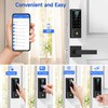 BEBASIA APP Control Fingerprint Lock with Handle, Heavy Duty Smart